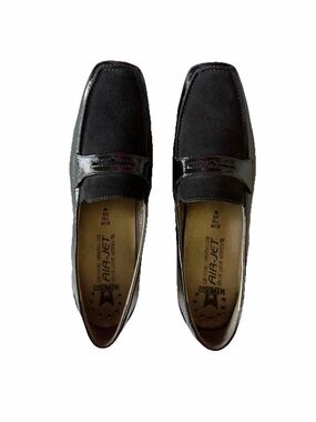 Mephisto Shoes Womens Size 10 Black Leather Air-Jet Slip On Loafers Comfort Walk